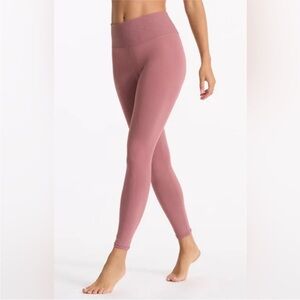 Vuori Rib Studio Leggings Marsala Pink Women's Size Small